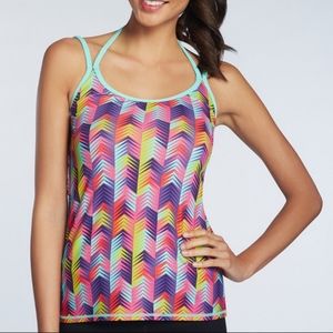 New Fabletics Multicolor Strappy Soft Active Tank Top Size XS Athletic Shirt